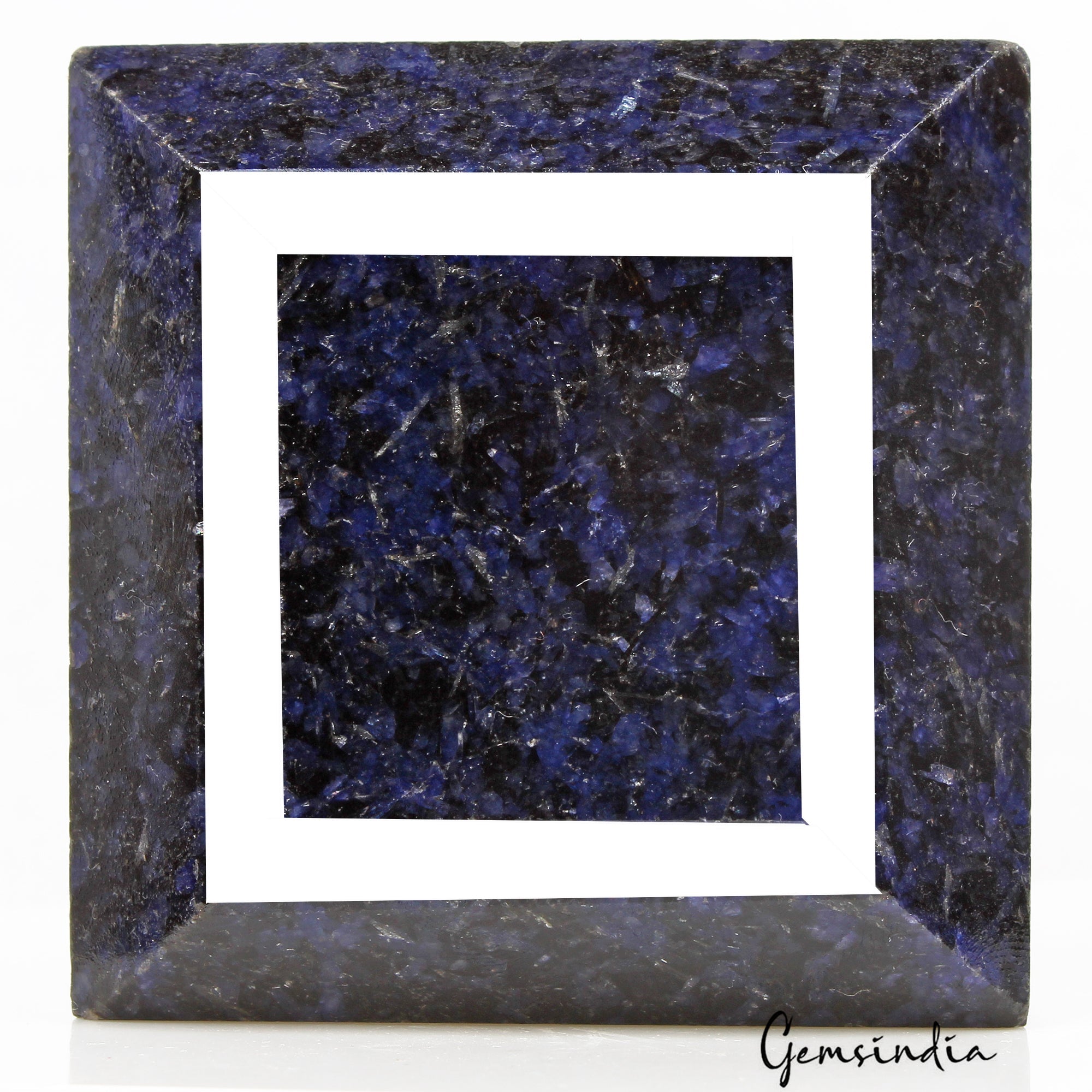 Huge 1830 Ct Natural African Dark Blue Sapphire Square Cut Earth Mined Loose Gem