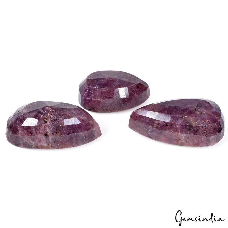 750 Cts Natural Untreated Ruby Pear Faceted Loose Pendant Size Madagascar Gems