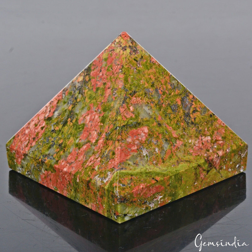 Unakite Loose Gemstone, Untreated — 1.75 x 2 inch, 1020 Ct (204 g)