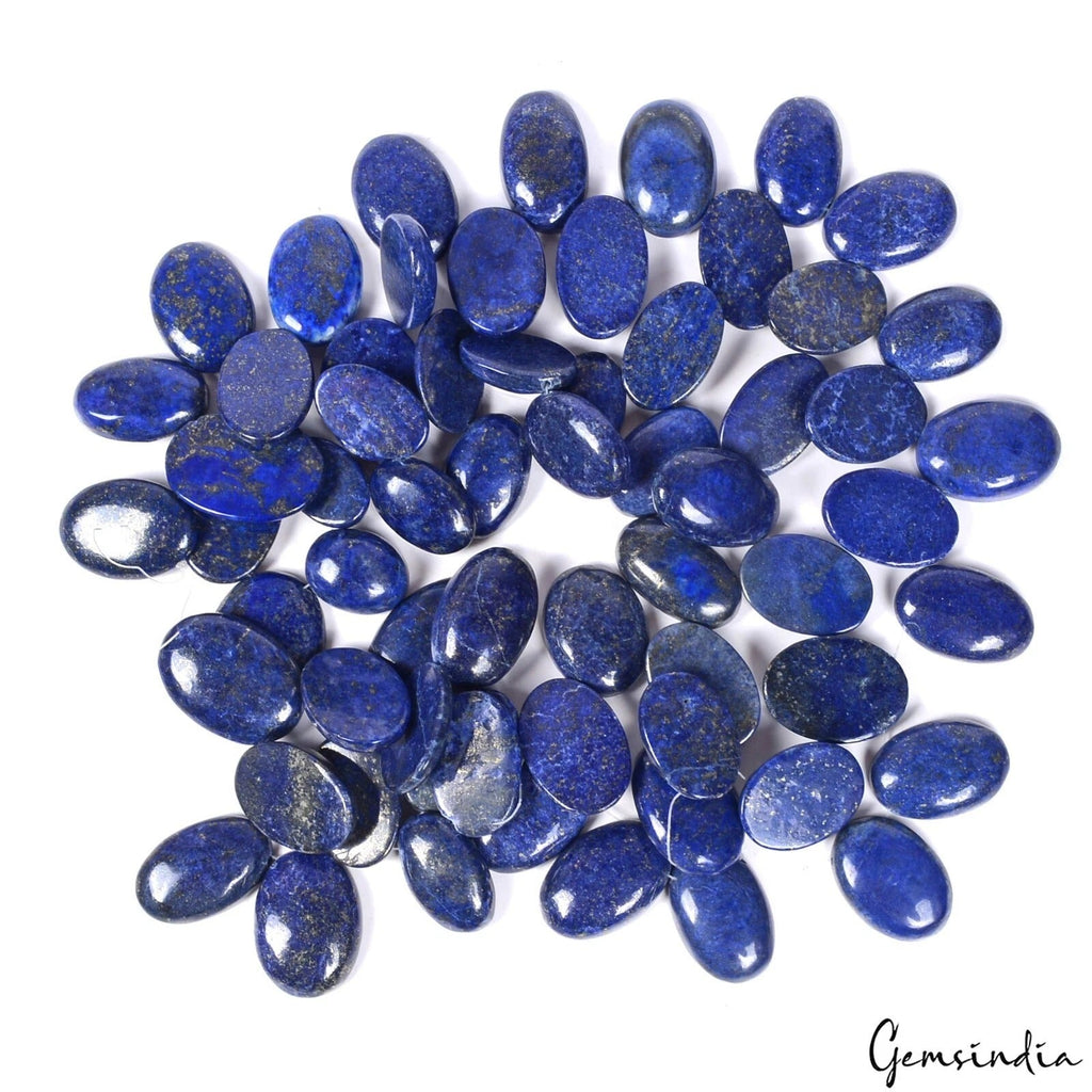 2100 Cts/63 Pcs Natural Blue Lapis Lazuli Oval Cab Drilled Briolette/Beads Gems