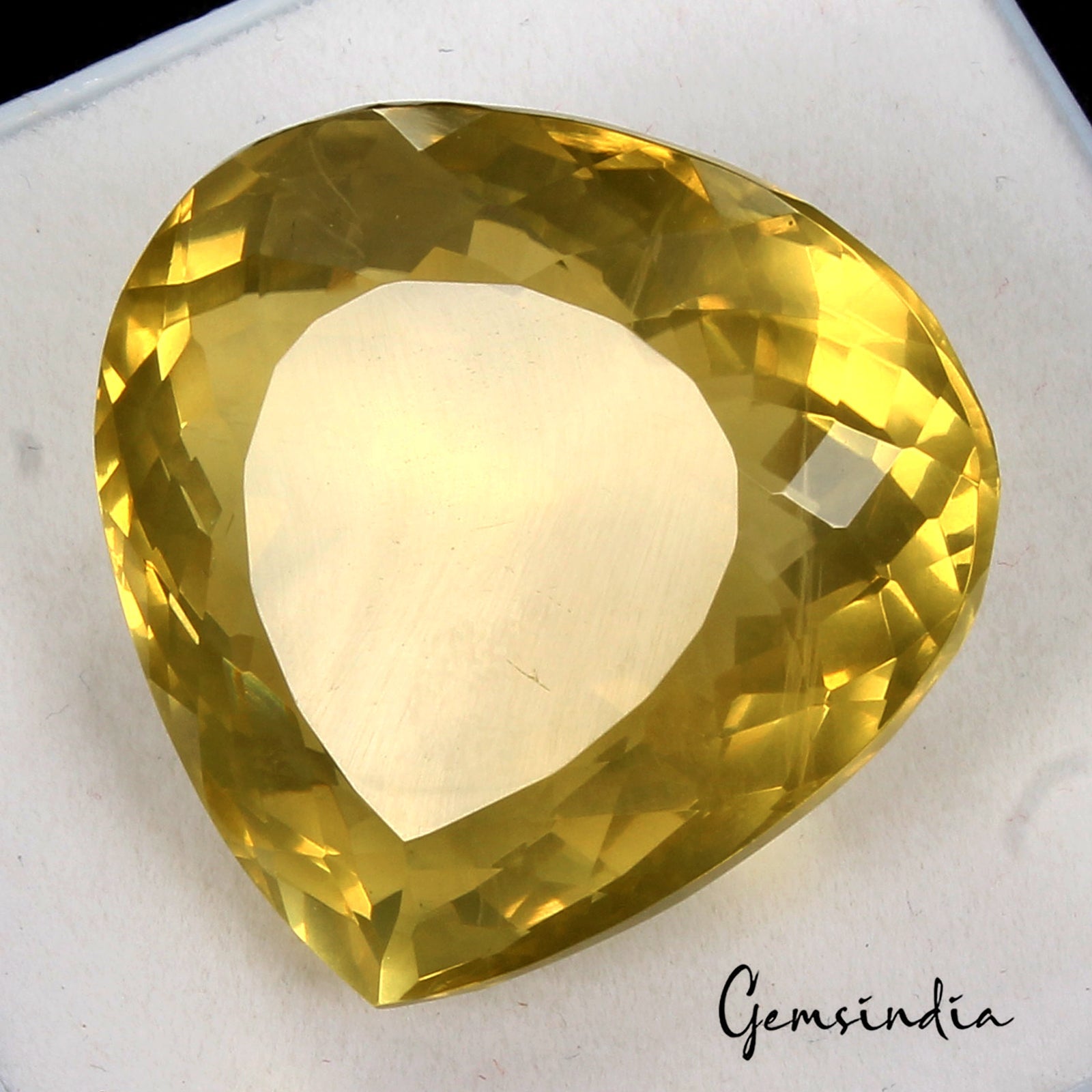 78.40 Ct VVS Natural Citrine AAA Yellow Brown Huge Pear Cut Gemstone 28*28*16mm