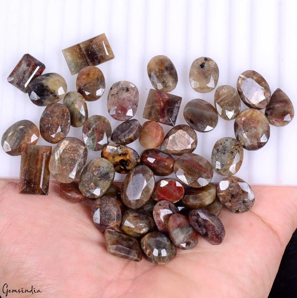 400 Ct/43 Pc Natural Untreated Brown Sapphire Mix Cut Loose Gems Lot For Jewelry