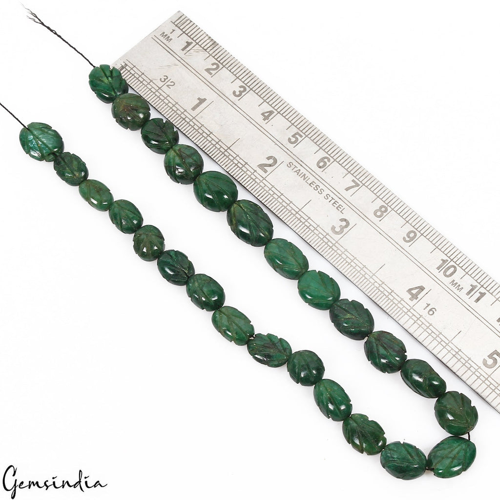 Certified 104.70 Ct/26 Pcs Natural Dark Green Emerald Oval Cab Drilled Bead Gems