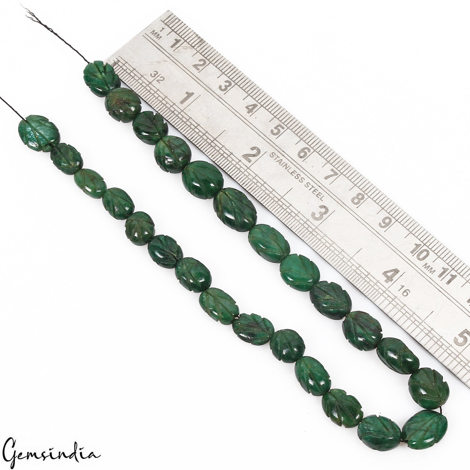 Certified 104.70 Ct/26 Pcs Natural Dark Green Emerald Oval Cab Drilled Bead Gems