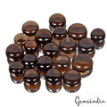 175.50 Ct/20 Pcs Natural Untreated Brown Smoky Quartz Round Cab Gems For Jewelry
