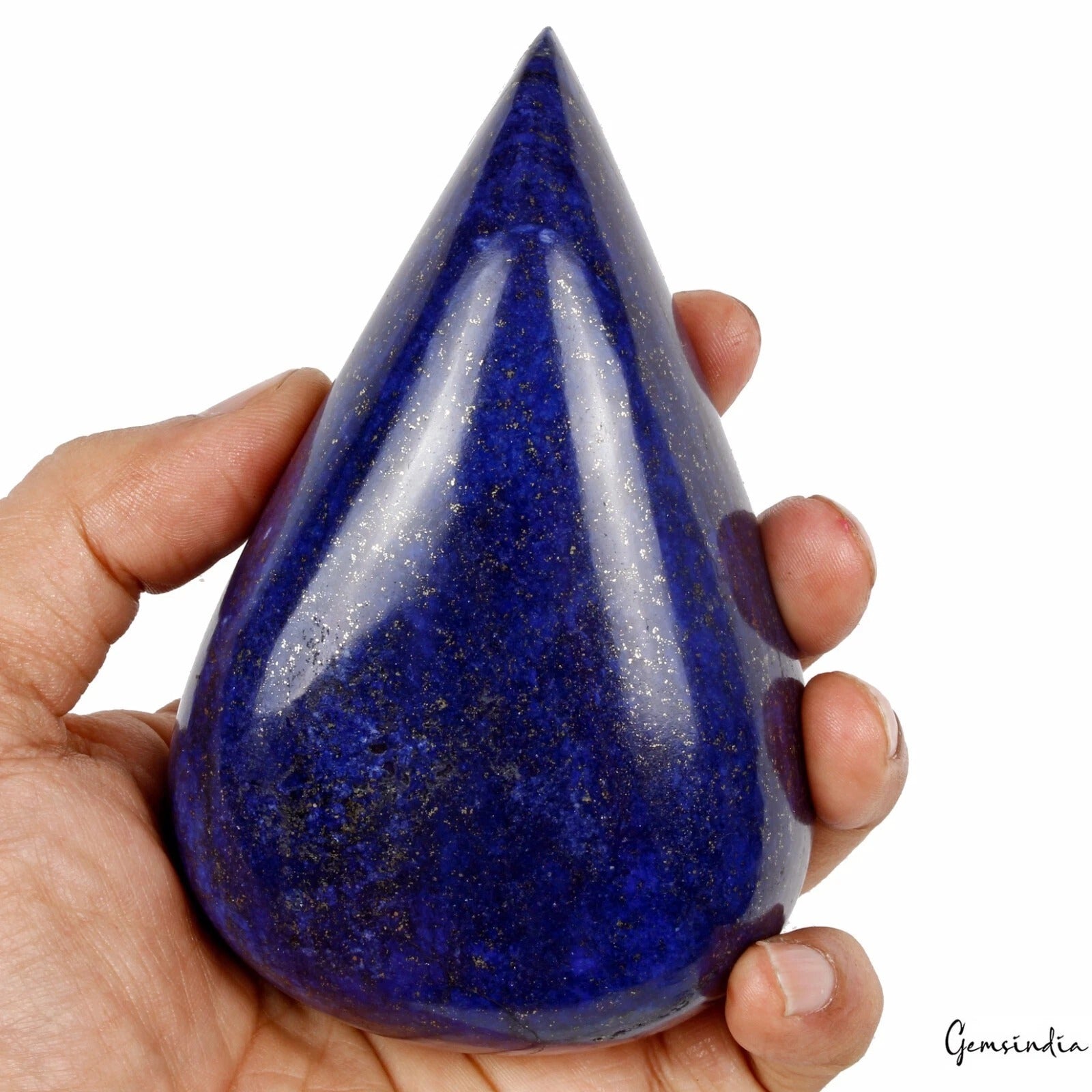 Lapis Lazuli Cabochon, Color Enhanced, Blue — 122x78x33mm, 2400 Ct, Afghanistan