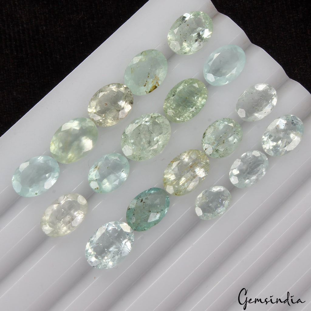 18 Pcs Natural Aquamarine Blue Green Mix Cut Loose Untreated Gemstones ~29.30 Ct