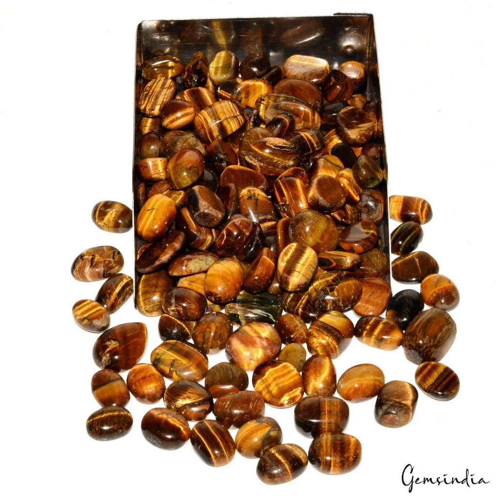 1050Ct/143Pcs Natural Untreated Brown Tiger Eye Oval Cab Loose Gems For Jewelry