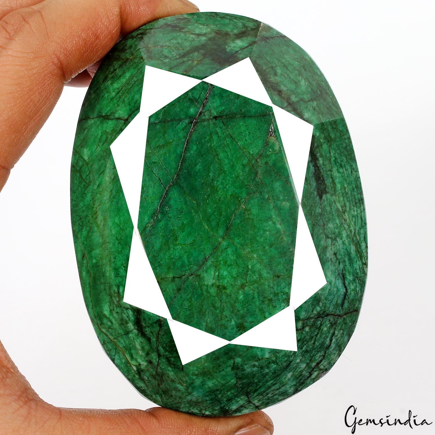 2920 Ct Natural Green Emerald Oval Faceted Cut Earth Mined Loose Huge Gemstone