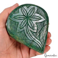 3530 Ct Natural Green Brazilian Emerald Pear Carving Large Size Earth Mined Gem
