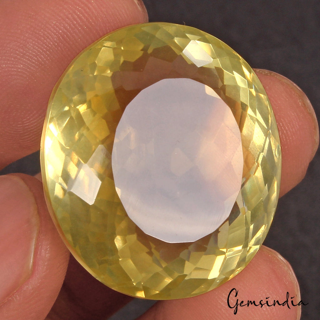 100.00 Ct VVS Natural Citrine AAA Yellow Brown Huge Oval Cut Gemstone 30*26*18mm