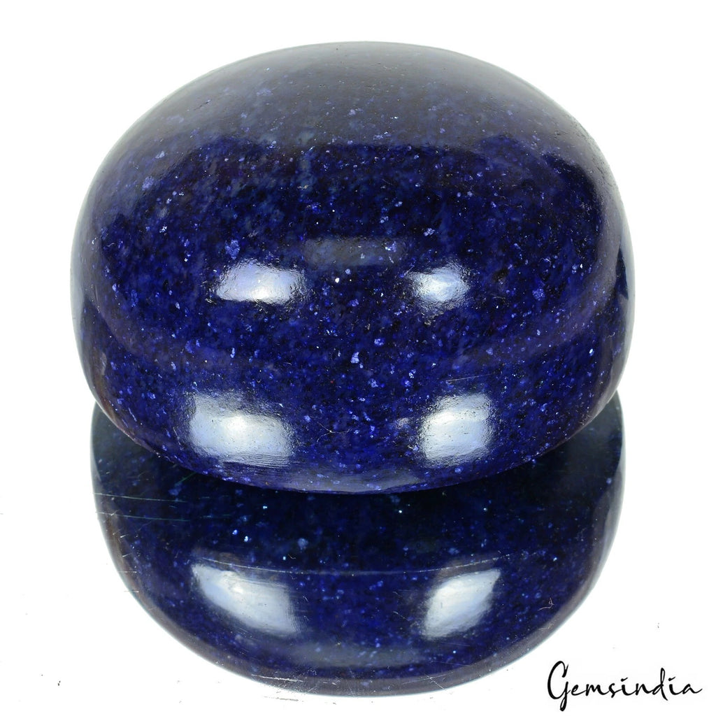 Blue Sapphire Cabochon, Color Enhanced, Blue — 76 x 65 x 45mm, 2000 Ct, Madagascar