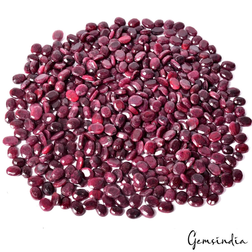 7500 Cts/452 Pcs Natural African Red Ruby Oval Cut Loose Gemstone Wholesale Lot