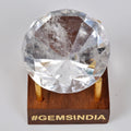 Rare 227 Cts Natural White Quartz Mineral Round Faceted Cut Loose Huge Gem 44mm