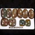 Certified 259 Ct/10 Pcs Natural Brown Sapphire Rose Checker Cut Gems ~5 Pair Lot