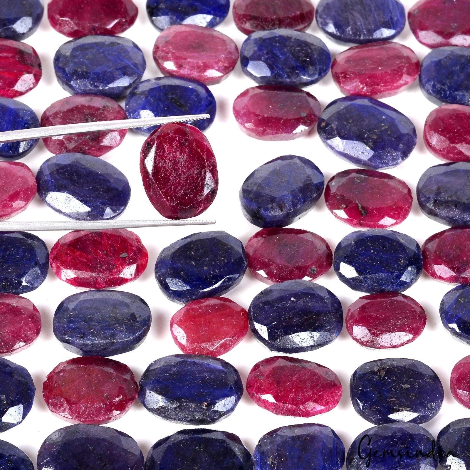 1000 Ct/14mm-20mm Natural Ruby Sapphire Oval Cut Loose Madagascar Ring Size Gems