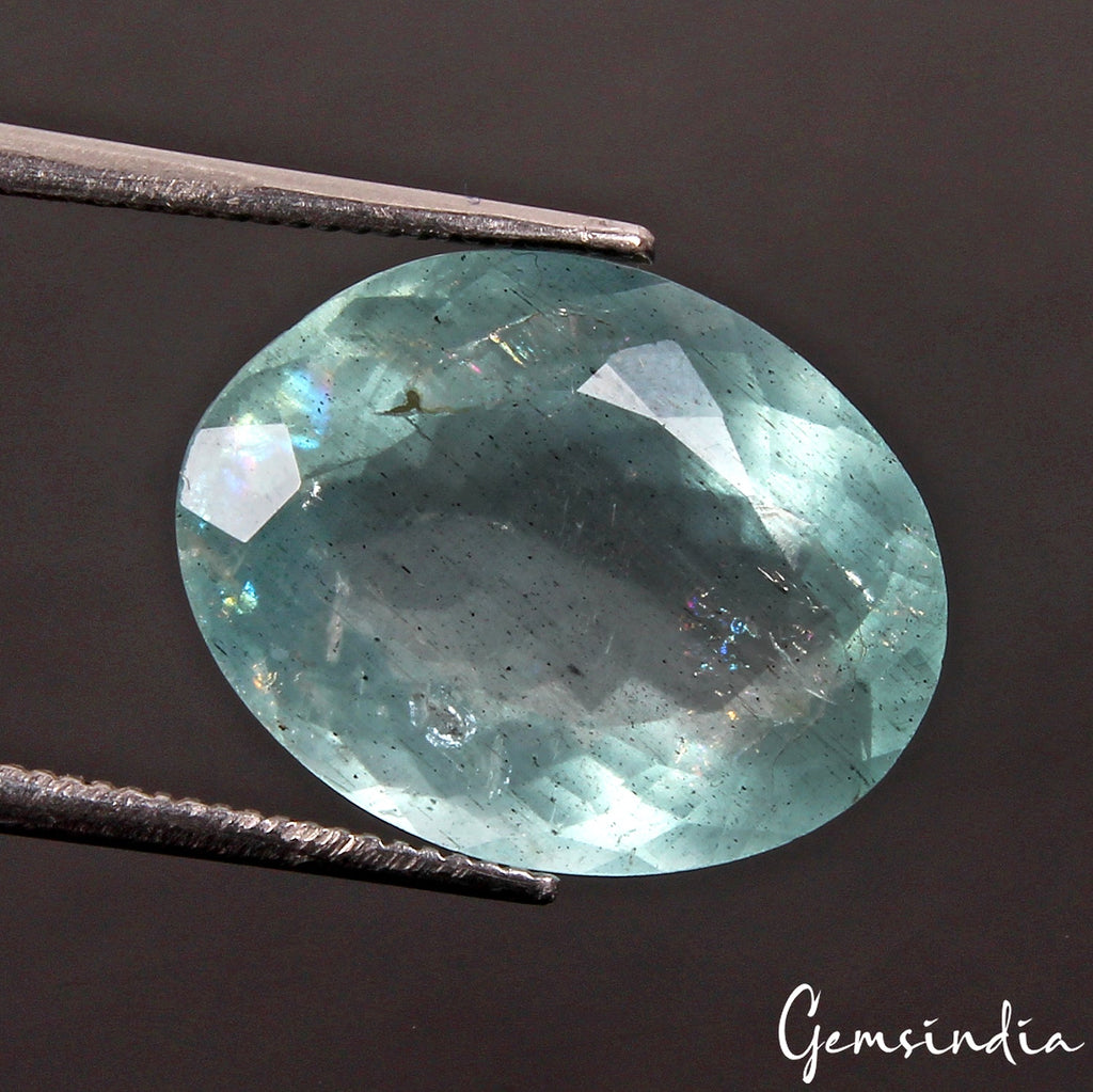 Brazilian Natural 7.80Ct Santa Maria Blue Aquamarine Oval Cut Certified Gemstone