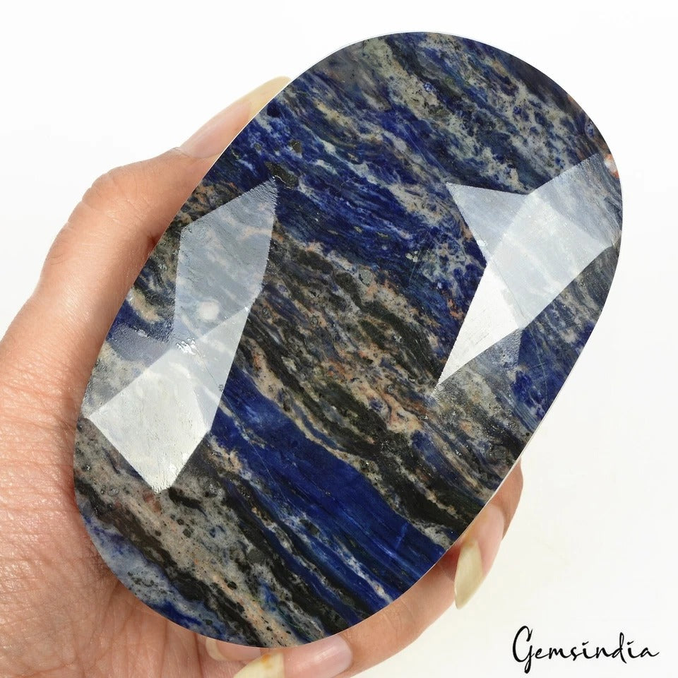 3100 Ct Rare Quality Oval Shape Sodalite Loose Museum Grade Earth Mined Gemstone