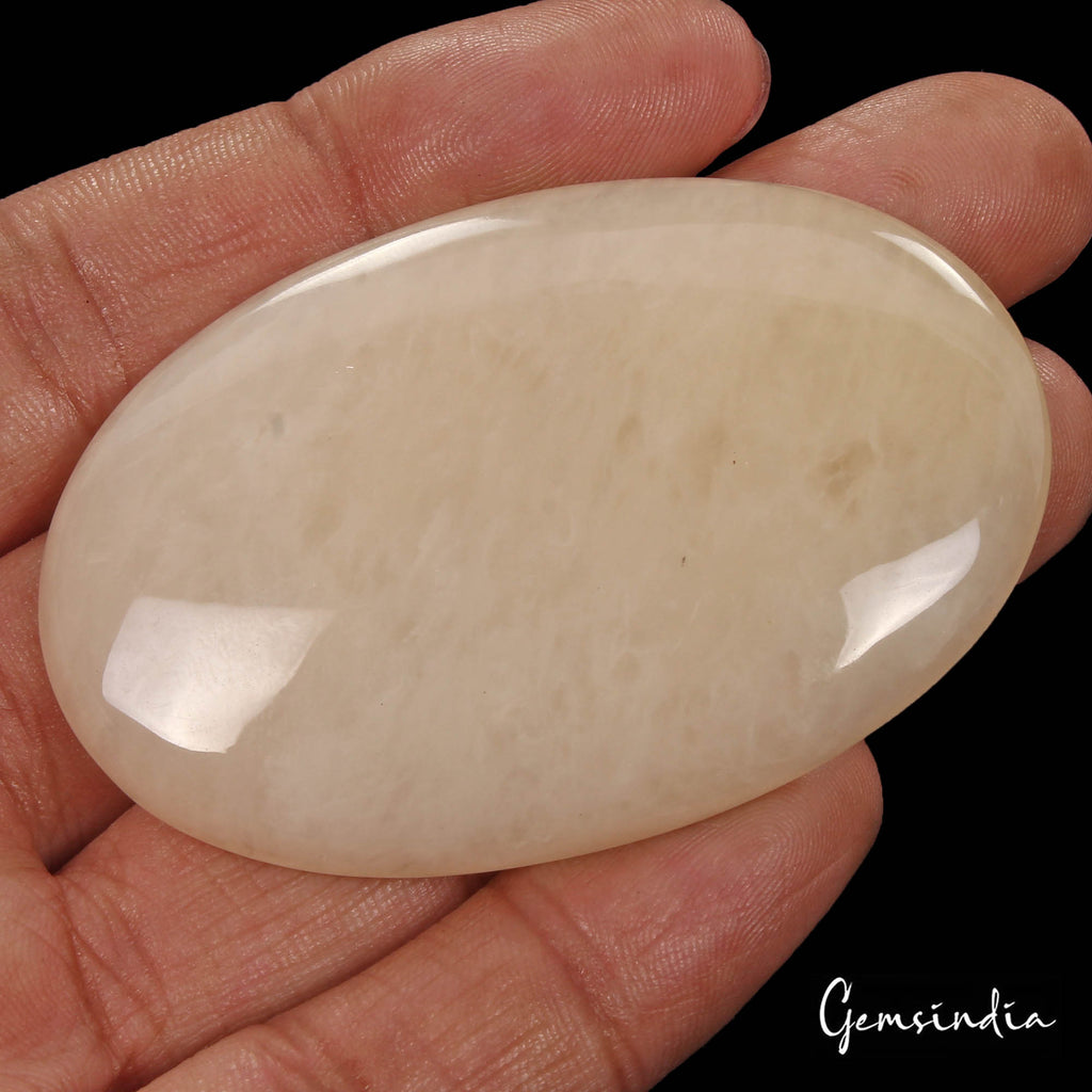 160 Cts Natural Untreated Peach Quartz Oval Loose 62x41c8mm Gemstone For Pendant