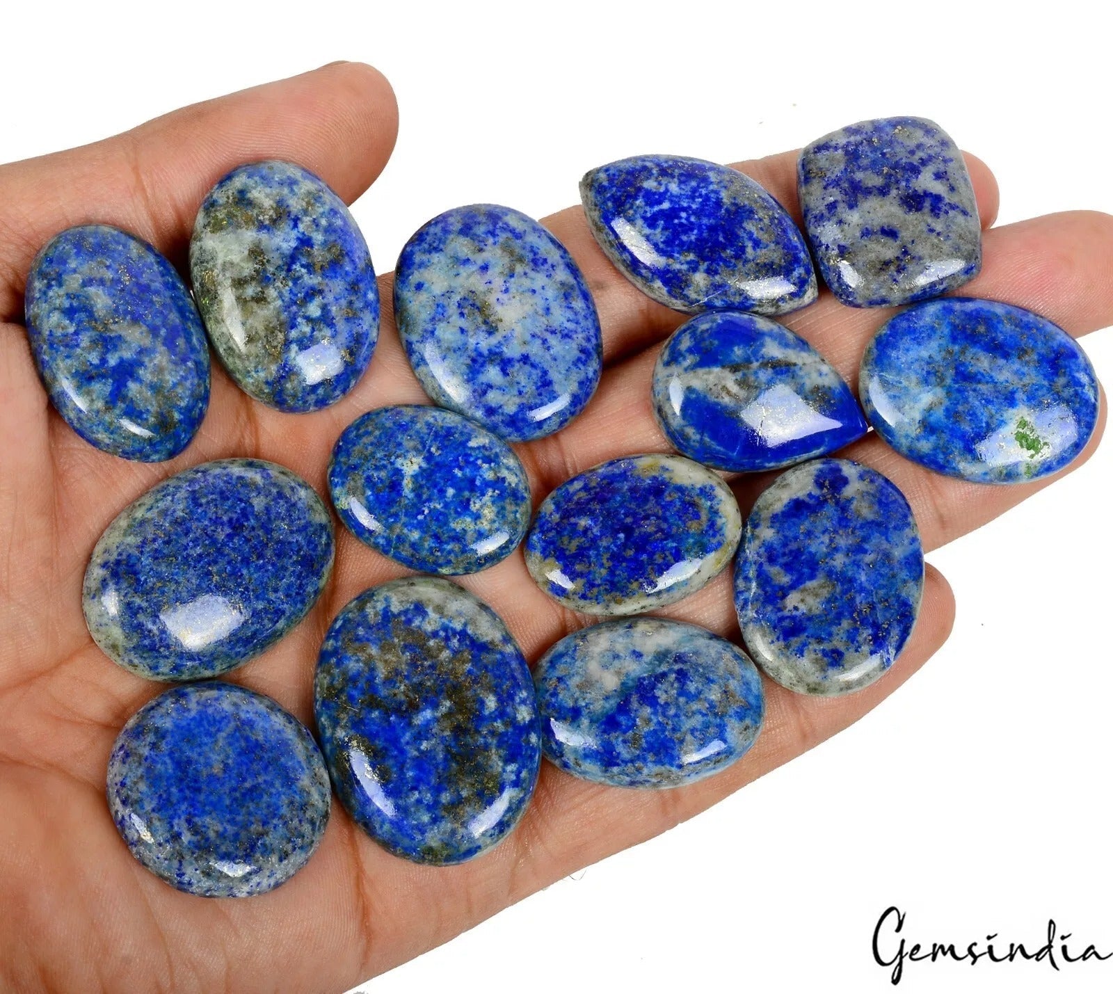 500 Cts Natural Blue Lapis Lazuli Mix Cab Loose Gems Wholesale Lot For Jewelry