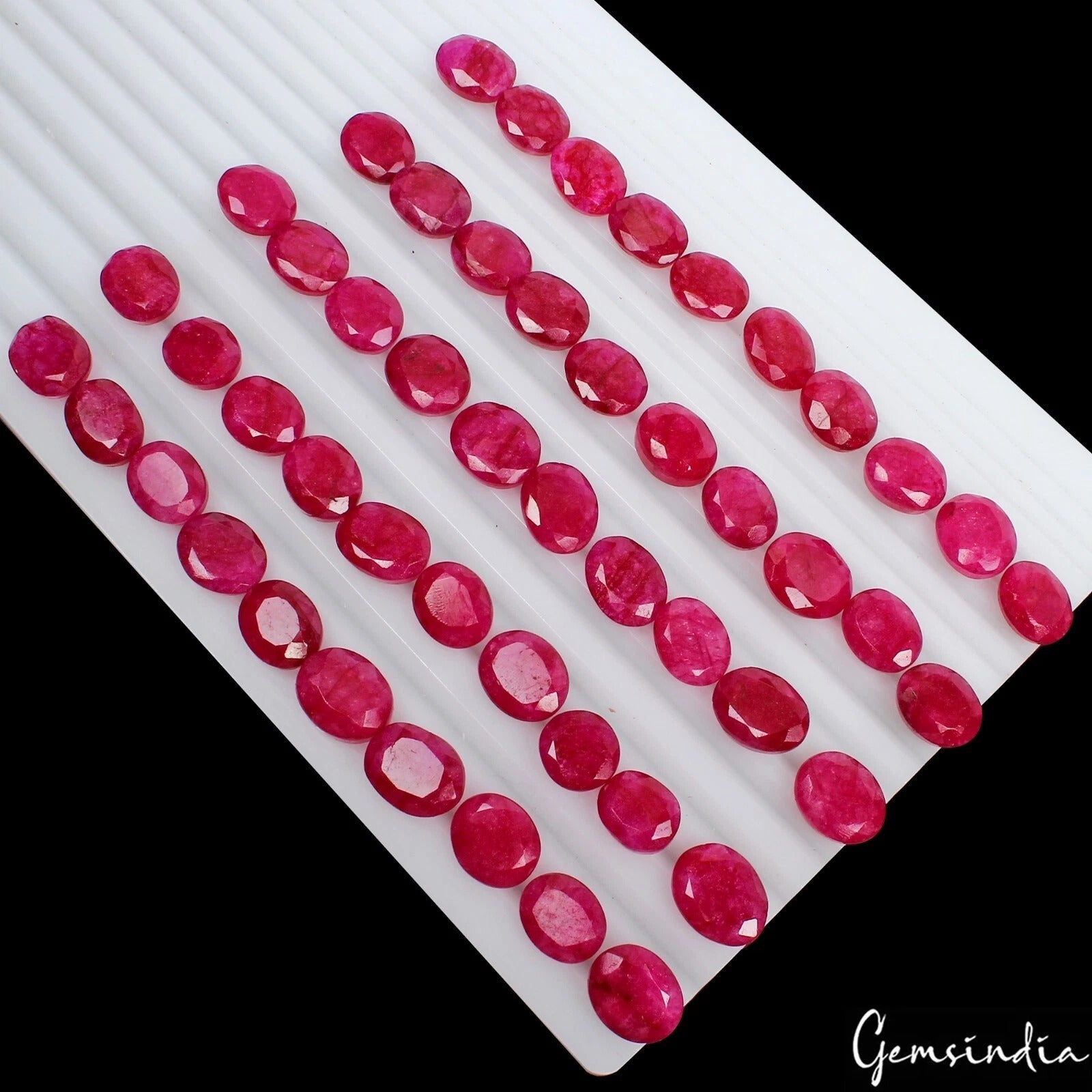 400 Ct Natural Red Pink Beryl Oval Cut Loose Wholesale Gemstone Lot 50 Pcs