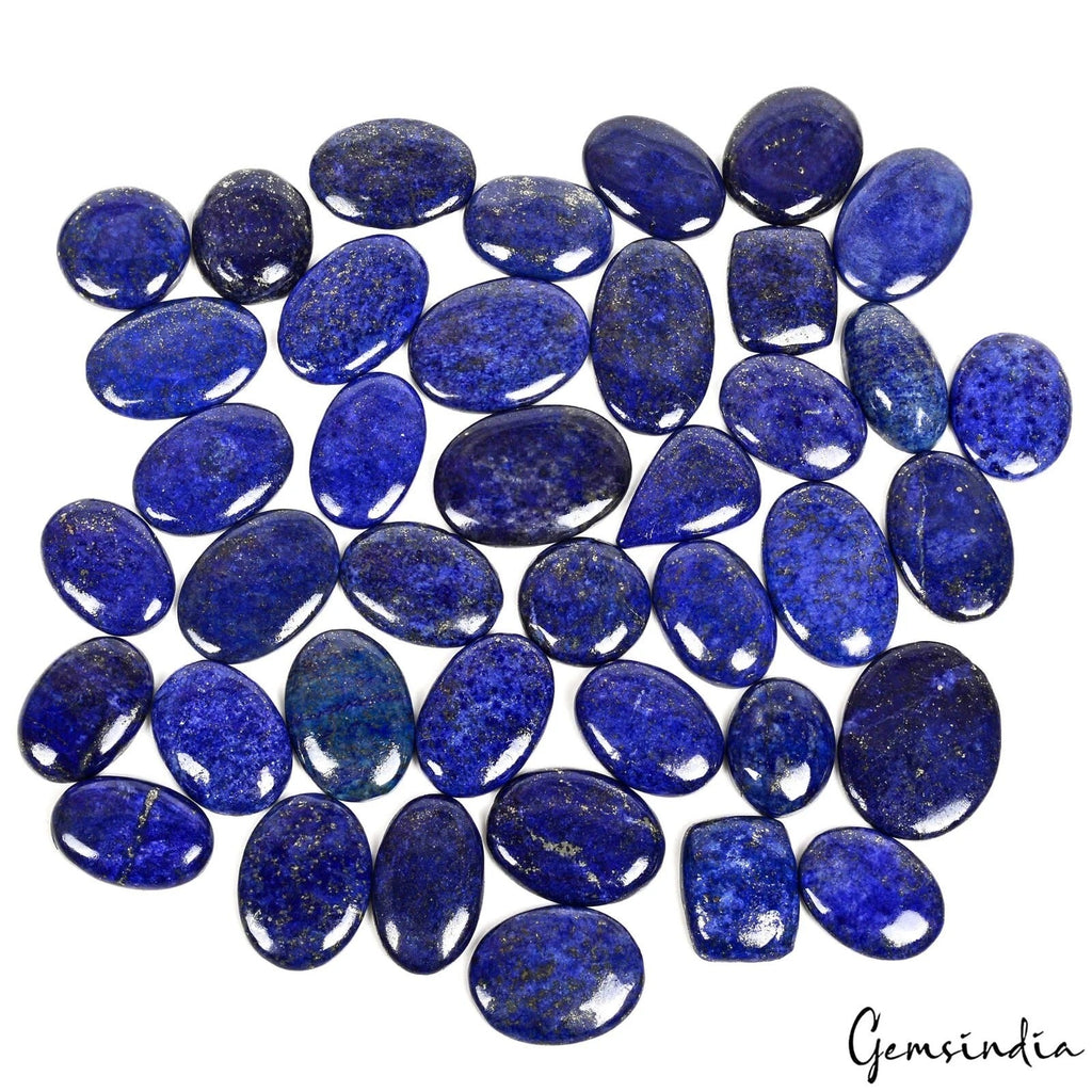 40 Pcs Natural Blue Lapis Lazuli Mix Cabochon Loose 22-36mm Gemstones Lot~1240Ct