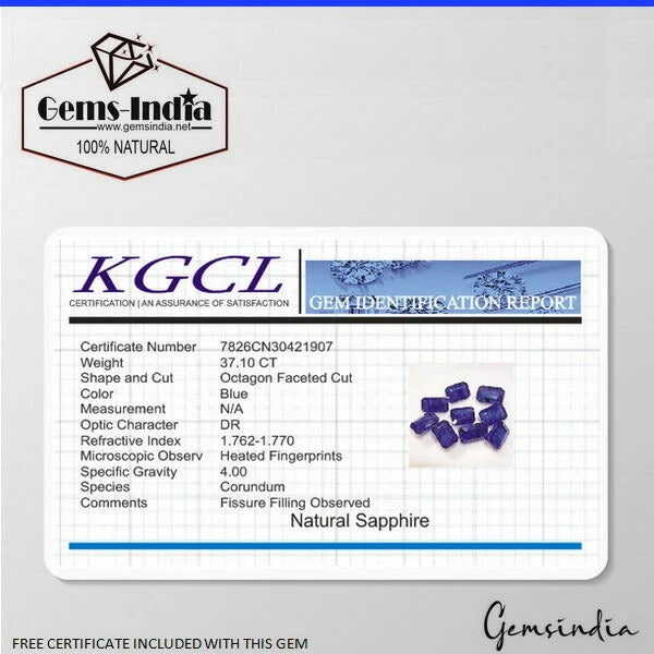 Ceylon Blue Sapphire Lot, Loose Gemstone, Heated — 9 Pieces, 9mm to 10mm, 37.10 Ct, Sri Lanka
