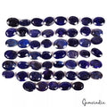 600 Cts/53 Pcs Natural Blue Sapphire Oval Faceted Cut Loose Gems Lot For Jewelry
