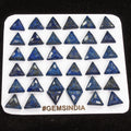 192.90 Cts/36 Pcs Natural Blue Lapis Lazuli Trillion Calibrated Gems For Jewelry