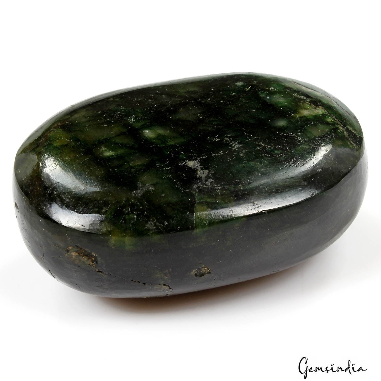 Emerald Cabochon, Color Enhanced, Green — 63 x 40 x 29 mm, 690 Ct, Zambia