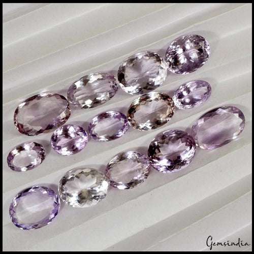 Amethyst Lot, Loose Gemstone, Oval, Untreated — 14 Pieces, 13mm to 20mm, 157.50 Ct, Brazil