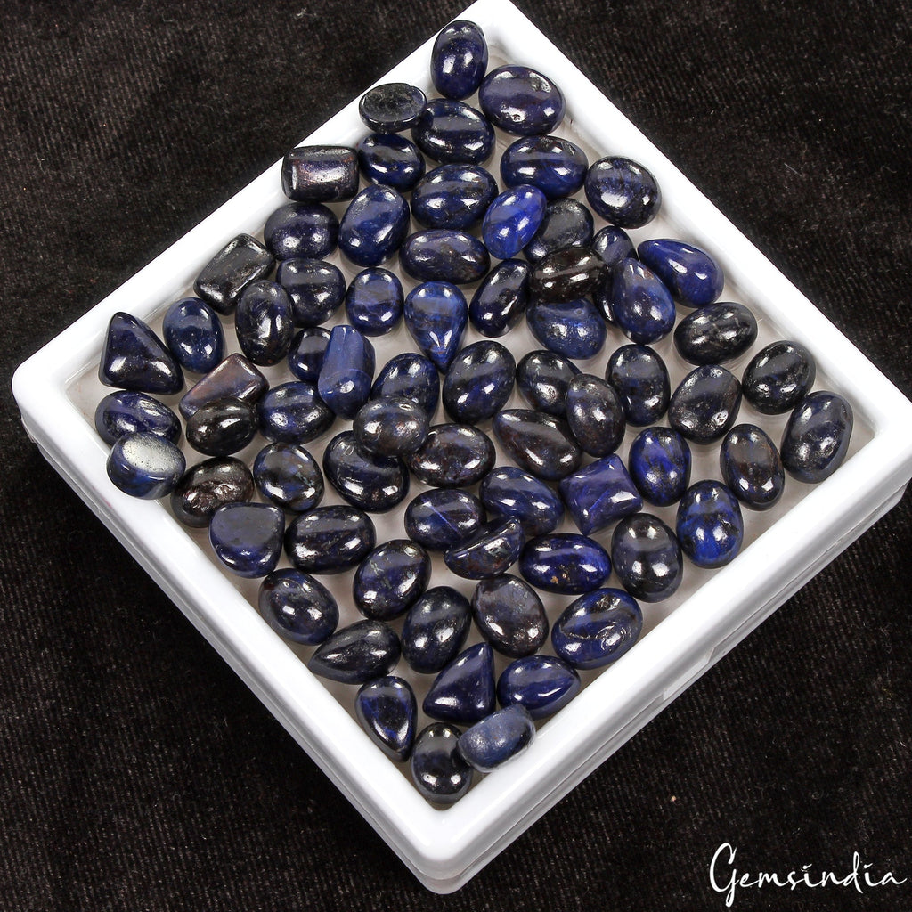 Certified 71 Pcs Natural Blue Sapphire Mix Cab Loose 8mm-15mm jewelry Gemstones