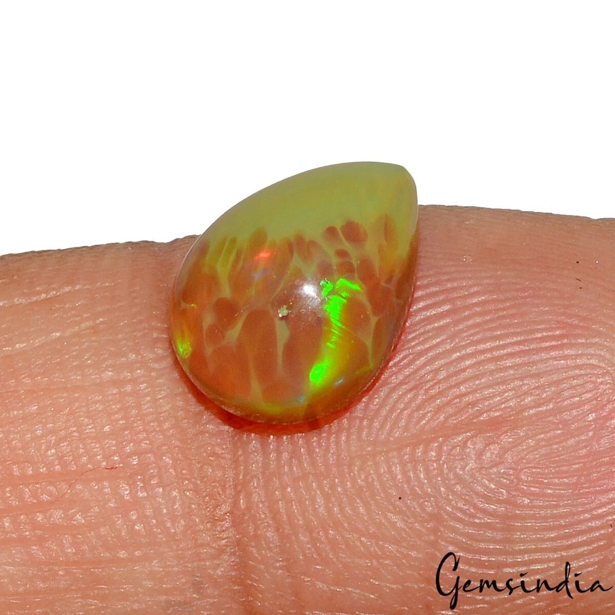 Ethiopian Opal Loose Gemstone, Untreated, Multi Color — 10x8x4 mm, 1.75 Ct, Ethiopia