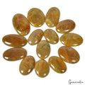 1000 Cts/14 Pcs Natural Untreated Heliodor Yellow Beryl Oval Cab Loose Gems Lot