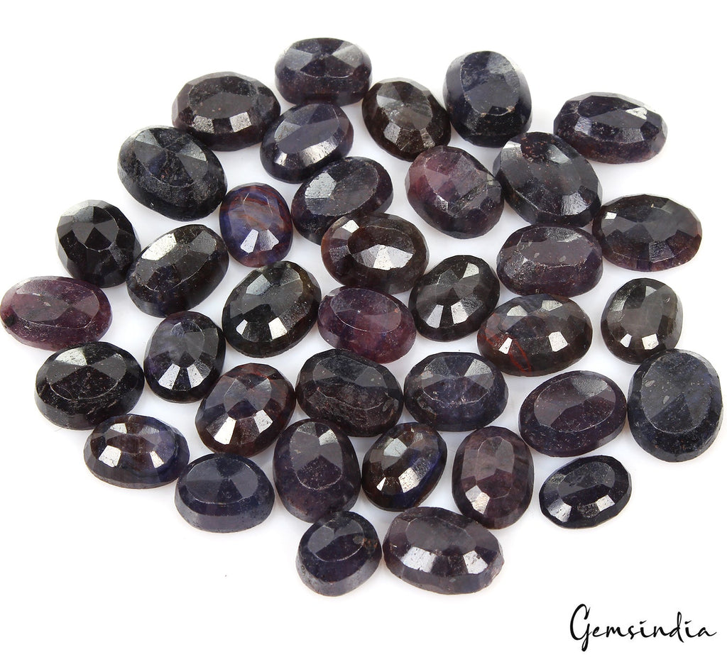 450 Ct Natural Dark Blue Sapphire Oval Cut 11mm-17mm Loose Gemstone Lot 37 Pcs