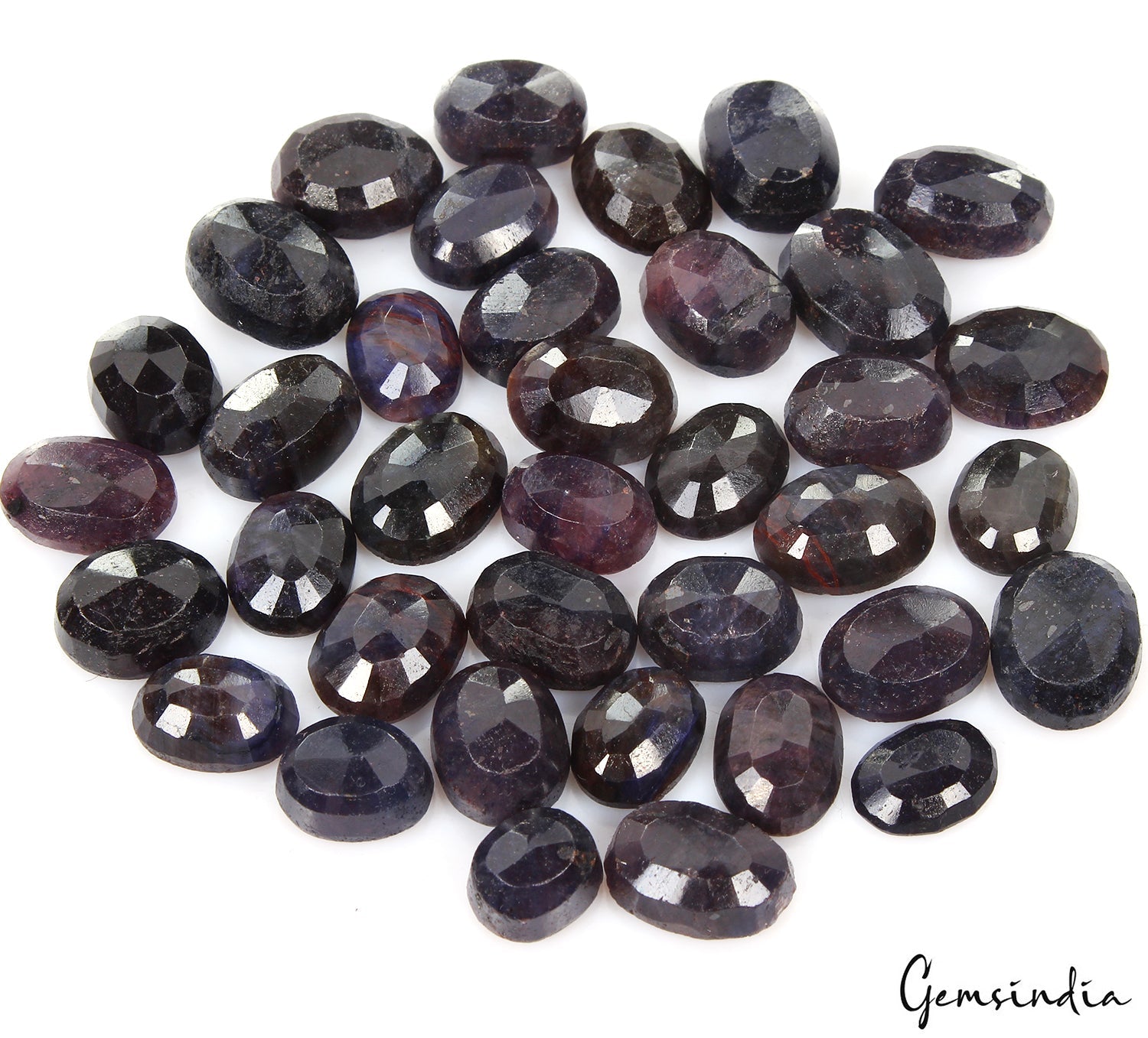 450 Ct Natural Dark Blue Sapphire Oval Cut 11mm-17mm Loose Gemstone Lot 37 Pcs