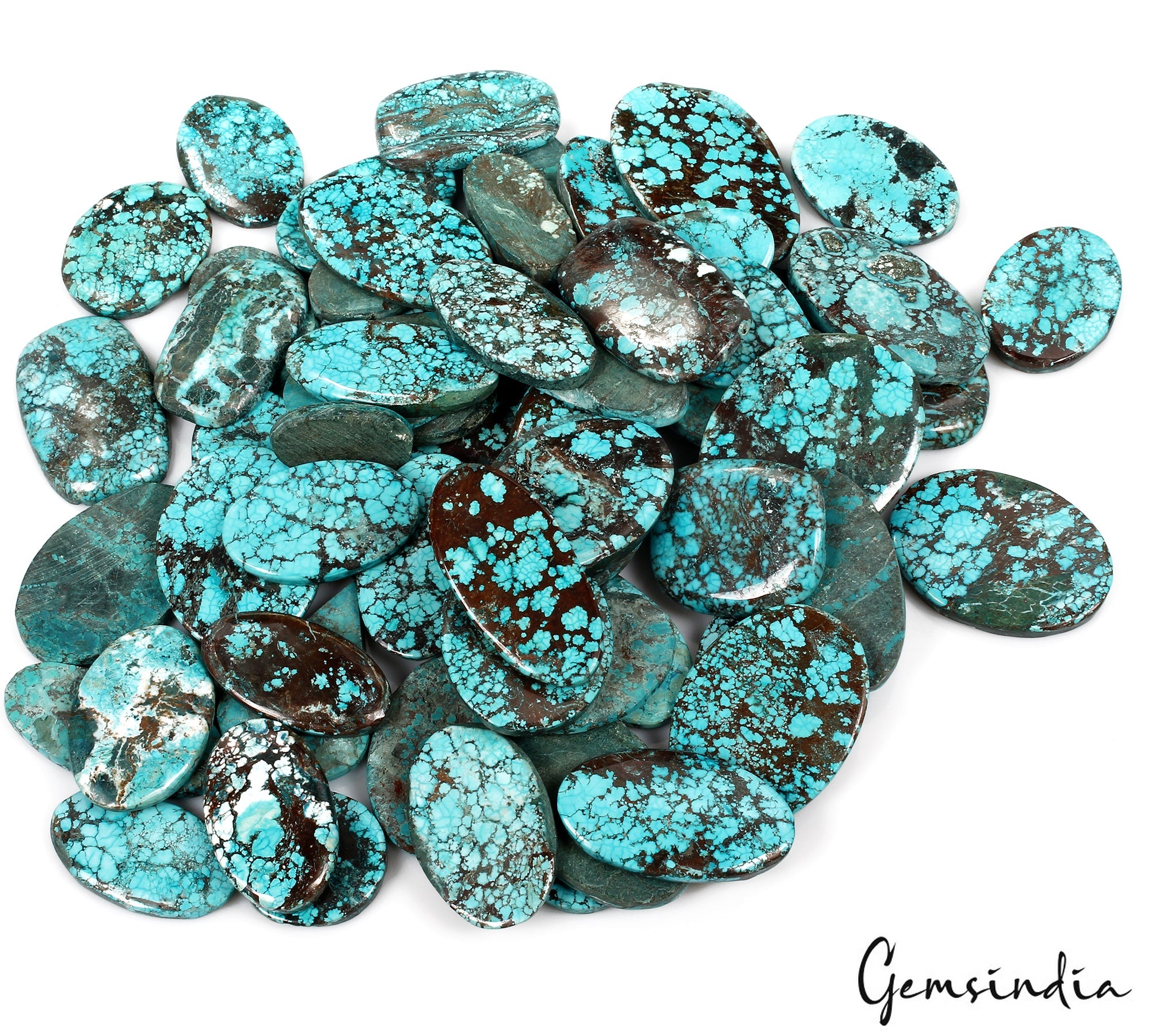 1 Kilo Lot Spiderweb Turquoise Blue Green Mix Shape Loose Gemstone A+ 31mm-60mm