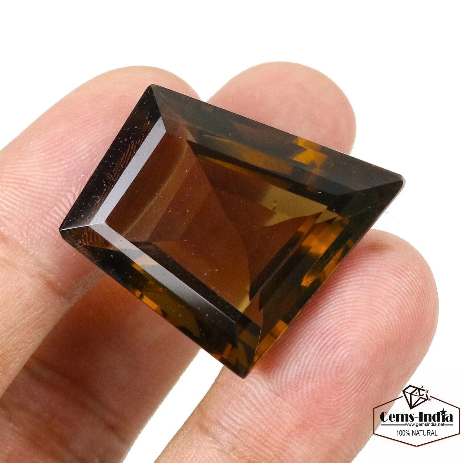 Certified 51.50 Carats Natural Untreated Golden Honey Citrine Fancy Cut Rare Gem