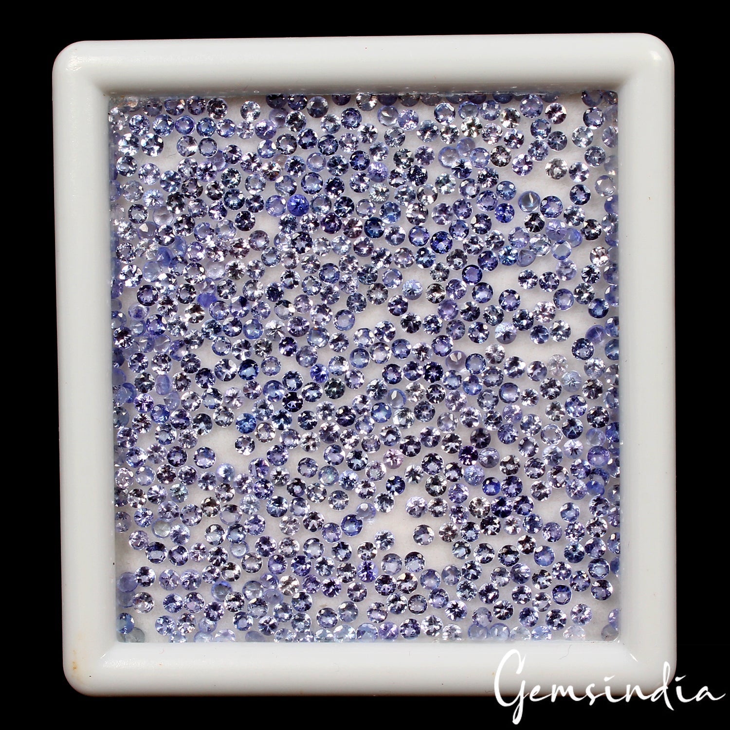 600 Pcs Natural Tanzanite 2mm Round Cut Dazzling Loose Gemstones Wholesale Lot