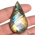 Certified 117.20 Ct Natural Untreated Multi Color Shine Labradorite Pear Cab Gem