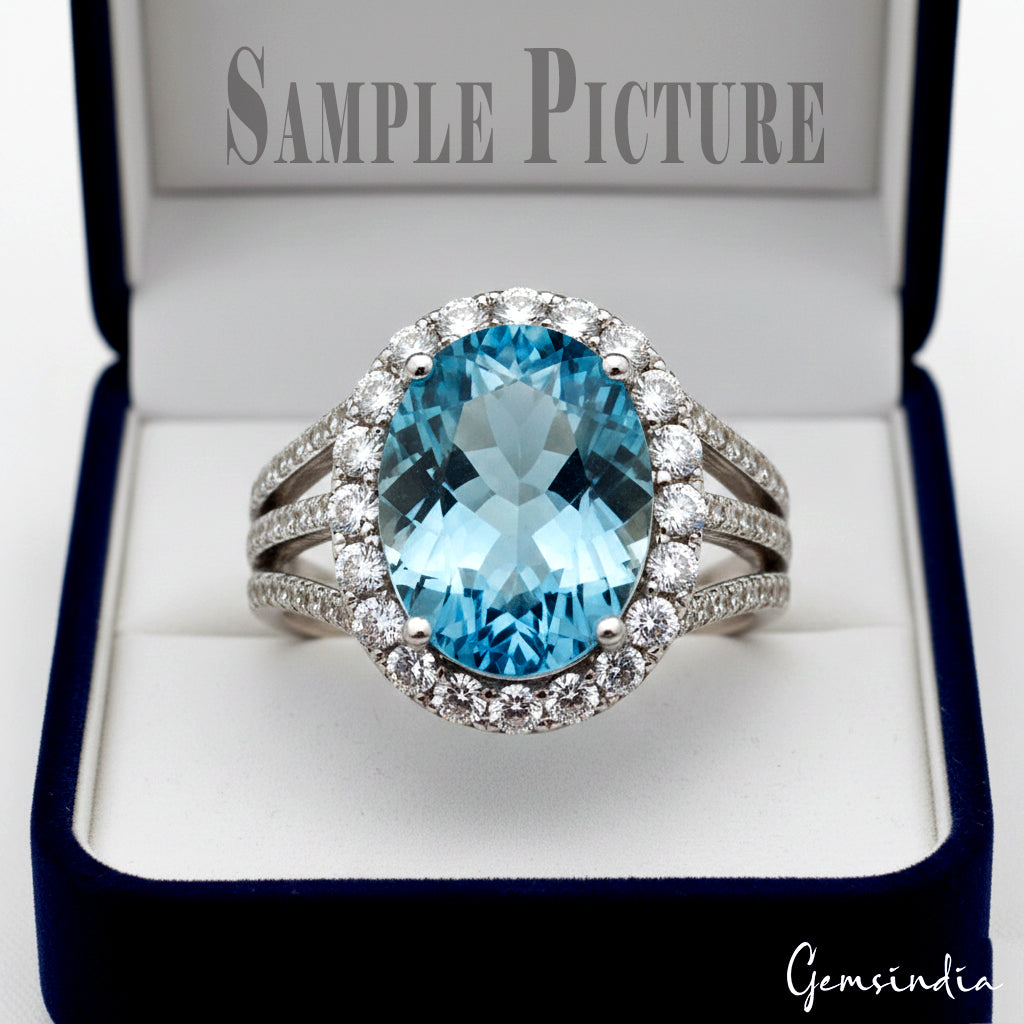 Oval Concave Cut igl&i Certified Natural Swiss Blue Topaz 17.40 Ct Full Fire Gem