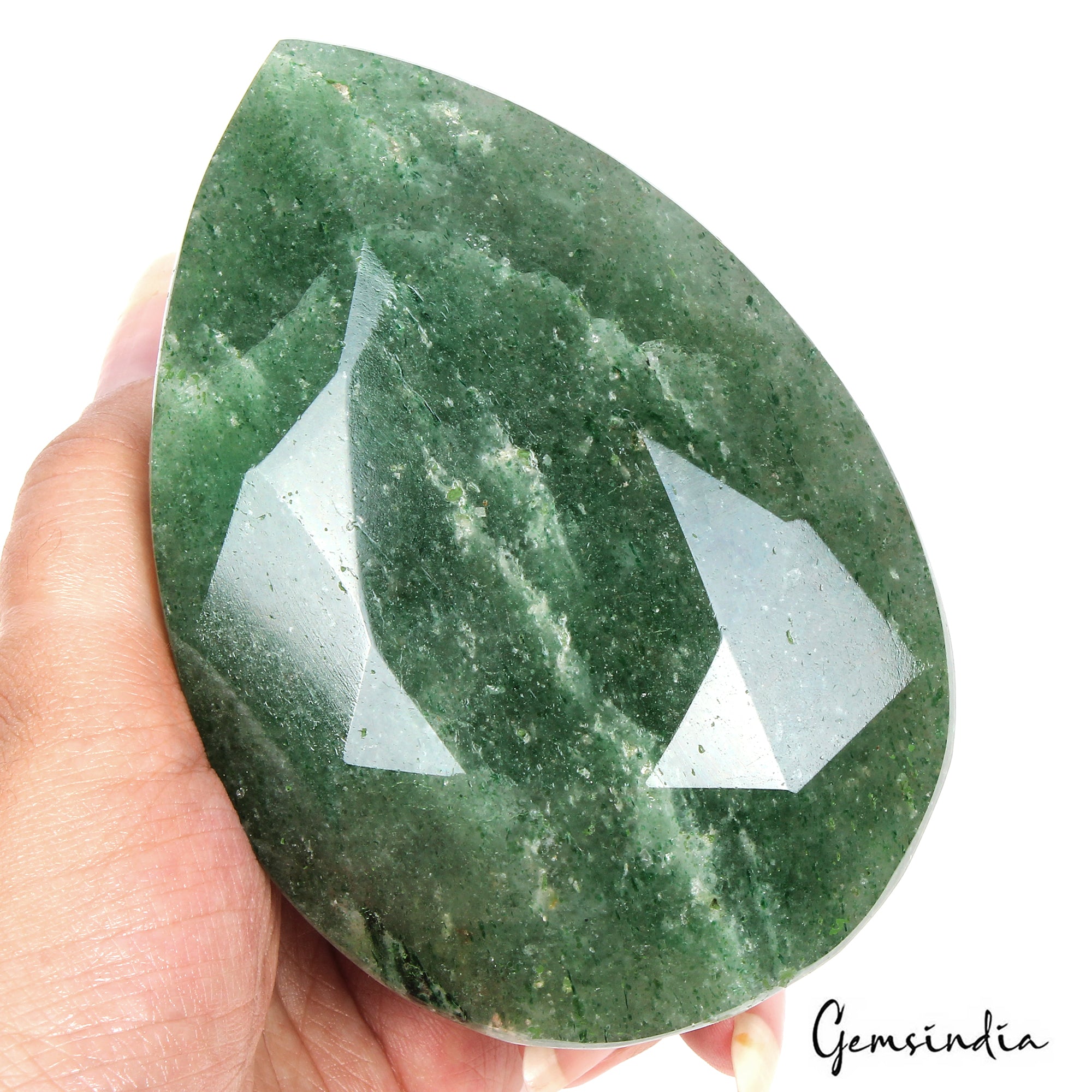 Strawberry Quartz Loose Gemstone, Green — 112 x 76 x 50mm, 2820 Ct, Madagascar