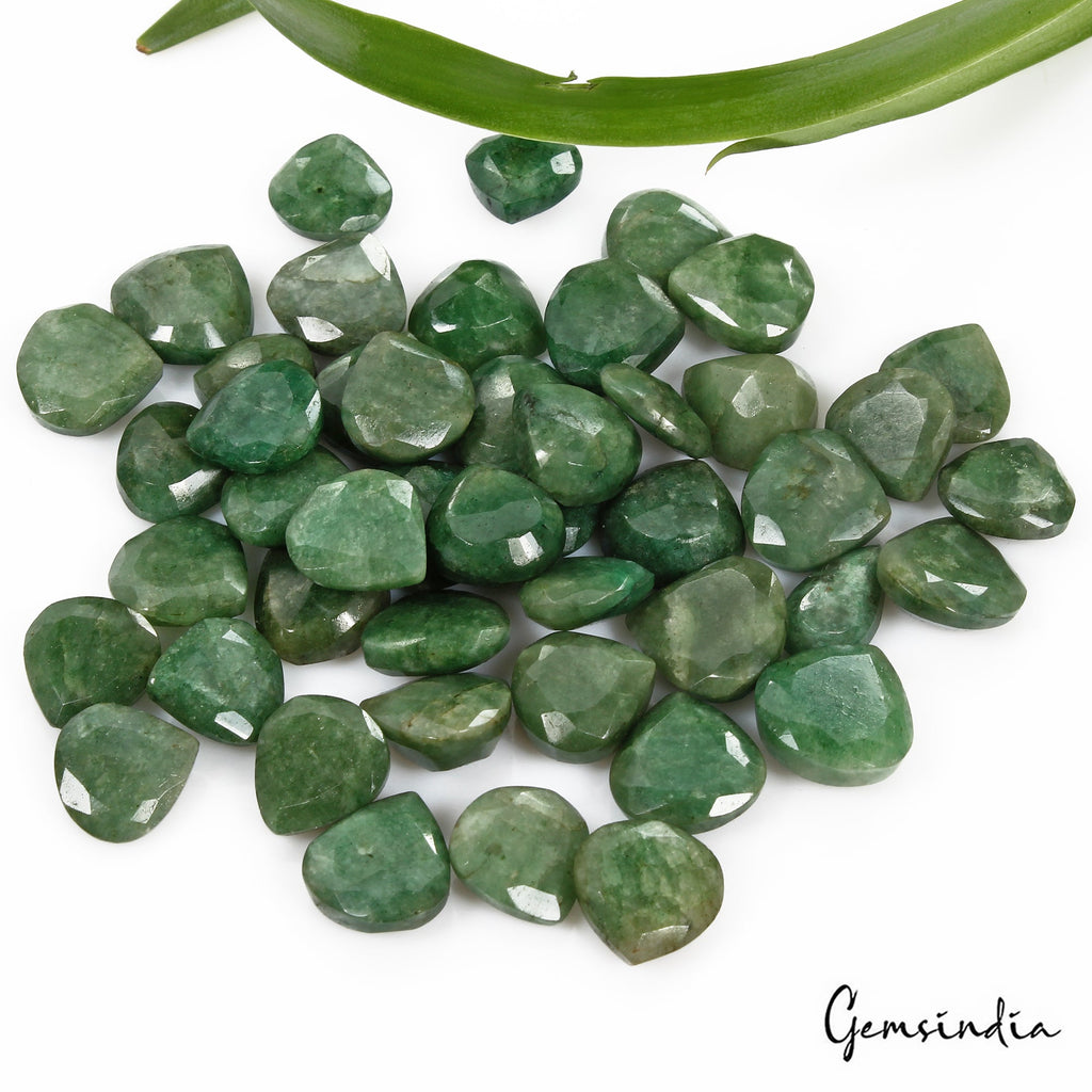 440 Ct/45 Pcs Natural Brazilian Green Emerald Pear Heart Cut Gems For Jewelry