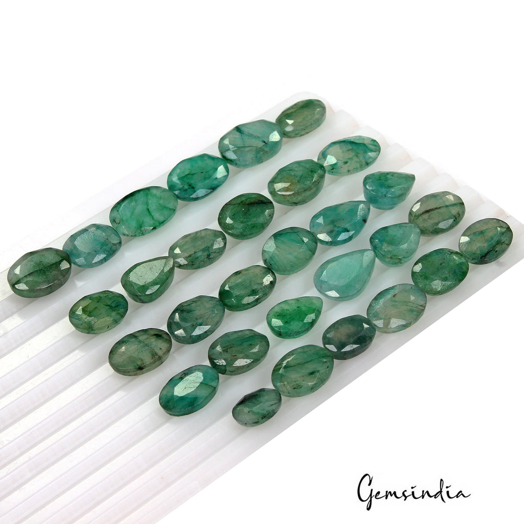 200 Cts/ 30 Pcs Natural Brazilian Blue Green Emerald Mix Cut Wholesale Gems Lot