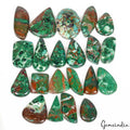 480 Ct/27Pcs Natural Untreated Bi-color Chrysocolla Mixed Cab Wholesale Gems Lot