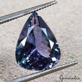 Blue Tanzanite Pear Certified 3.90 Ct Rare, D Block AAA Unheated Flawless Gem
