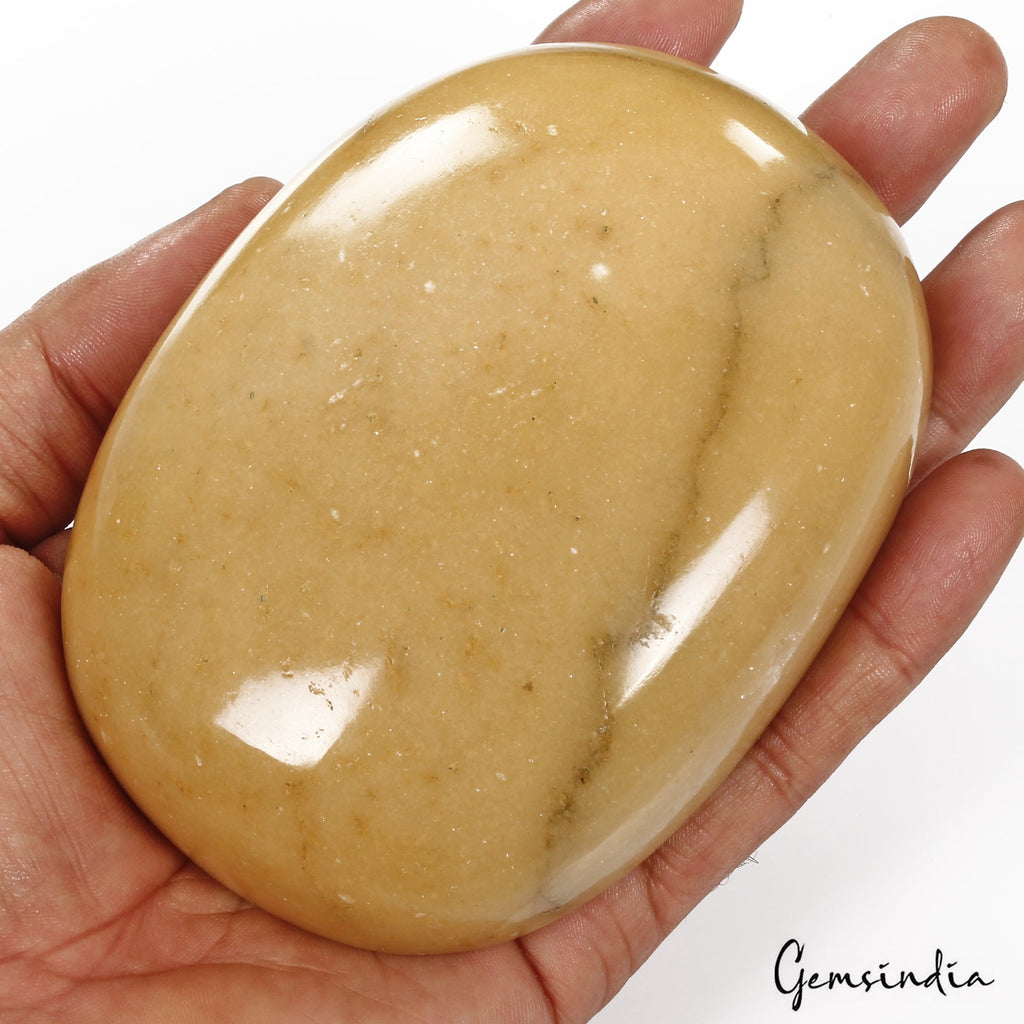 2750 Ct Natural Untreated Yellow Aventurine Oval Huge Size Loose Earth Mined Gem