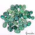 Emerald Lot, Cabochon, Oval & Rectangular Cabochon Gemstone, Color Enhanced — 33 Pieces, 12mm to 19mm, 320 Ct, Brazil