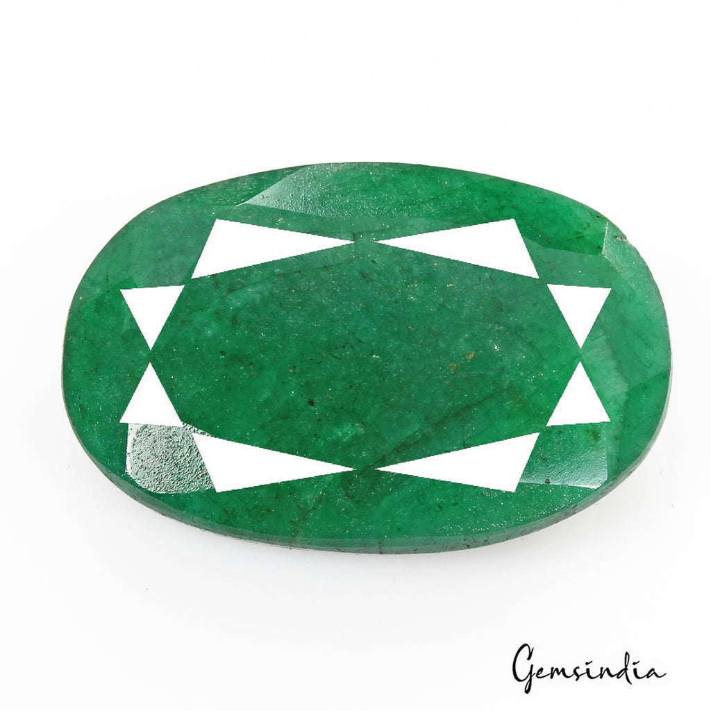 Emerald Loose Gemstone, Green — 35x24x10mm, 75.50 Ct, Brazil
