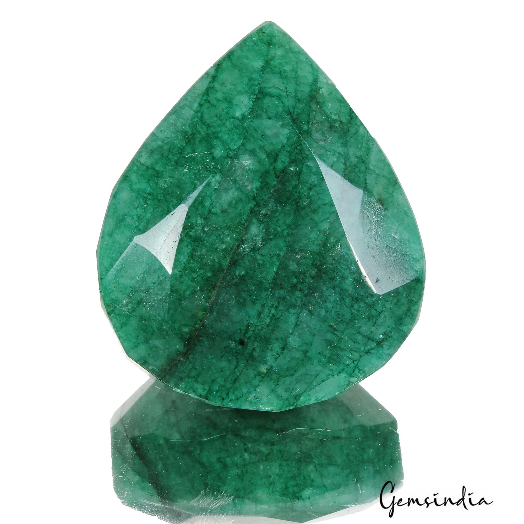 470 Ct Natural Green Brazilian Emerald Pear Faceted Earth Mined Loose Gemstone
